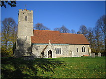 TL4931 : Rickling: All Saints Church by Nigel Cox