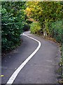 Cyclepath by sports field