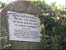 ST9773 : Notice on Wick Hill by Helen Hanley