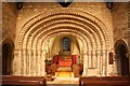 SK9909 : Norman chancel arch by Richard Croft