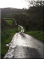 Wet lane below Wilburton