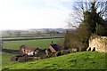 View over Staffordshire dairy country.