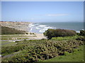 Looking East along Barton on Sea beach