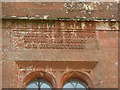 Inscription on the tower of Newbiggin Hall