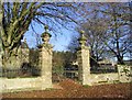 Gateway and pillars at Overacres Farmhouse