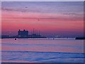 SU4209 : Sunrise Southampton docks by Simon Barnes