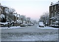 Grove Avenue in the snow