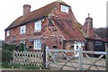 Decorated peg-tile cottage