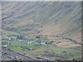 The Village of Nant Peris from Braich