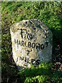 Milestone on A4 at Froxfield, Wiltshire - closeup