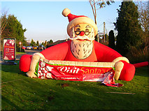 TQ0318 : Inflatable Santa, Wyevale Garden Centre by Simon Carey