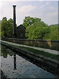 SK3155 : Pumping Station Reflection in Cromford Canal by Alan Heardman