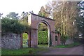 Brick gateway at Pen-y-Clawdd House