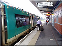 SP3692 : Platform 7, Nuneaton station by Eirian Evans
