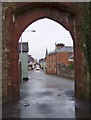 Through the castle gate