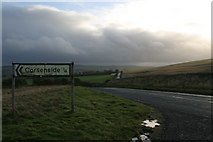 NY8889 : A68 road looking south from Corsenside road-end by Phil Thirkell