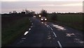 Busy lane, winter evening