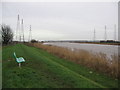 Power lines crossing the River Trent