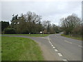 Junction of Cupernham Lane with Sandy Lane