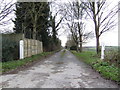 Private road to Wickwood Farm