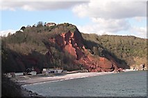 SX9266 : Rock Fall at the end of Oddicombe Beach by Tony Atkin