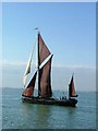 TQ8983 : Barge Race off Southend Pier by Julieanne Savage