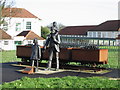 Commemorative statue showing Aylesham