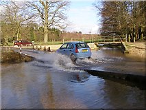SU1608 : Fording Dockens Water, Moyles Court, New Forest by Jim Champion