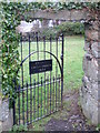 Entrance gate to the Quaker