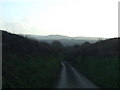 Looking down the lane north of Bradford Abbas, over the Yeo Valley