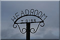 Roadside sign for Headroom Farm.