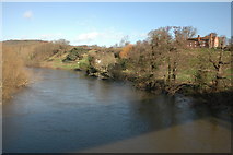 SO4142 : The river Wye at Bridge Sollers by Philip Halling