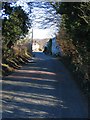 SJ1861 : Road through Tafarn-y-Gelyn by John S Turner