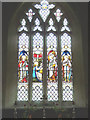 ST9639 : Stained glass window at St Cosmas and St Damian Church by Maigheach-gheal