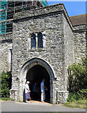 TQ9245 : St Nicholas, Pluckley, Kent - Porch by John Salmon
