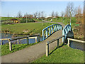 Ornamental Bridge over Lake on footpath to Friern Bridge Trading Estate, N11