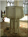 Font in Holy Trinity Church, Blythburgh