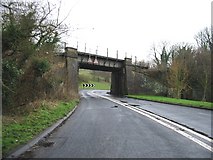 TR2744 : The London Dover line crosses the old A2 looking W by Nick Smith