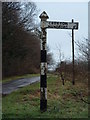 TL8990 : Old Road Sign by Keith Evans