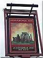 Sign for the Stonehenge Inn