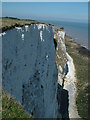 TR3745 : The White Cliffs adjacent to the Dover Patrol Memorial by Dr Duncan Pepper