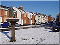 Loddon High Street with Town Sign