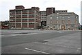 Disused buildings on Millbay Docks