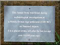 Plaque on erratic at Takeley