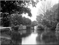 TQ6547 : Oak Weir Lock, River Medway, Kent by Dr Neil Clifton