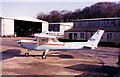 Aircraft and hangars at Wycombe Air Park