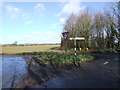 Junction to Winfarthing on road from Banham to New Buckenham