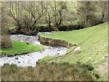 SH4450 : A river-cliff at the Pant Afon confluence by Eric Jones
