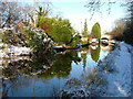 Swanley Bridge up ahead on the Llangollen Canal - winter.