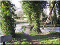 Clapper bridge over the River Ebble